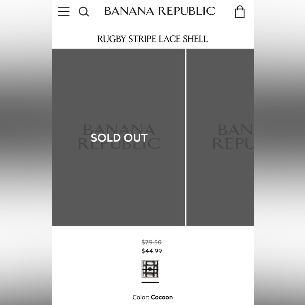 Banana Republic Rugby Stripe Lace Shell Top - Picture 6 of 6